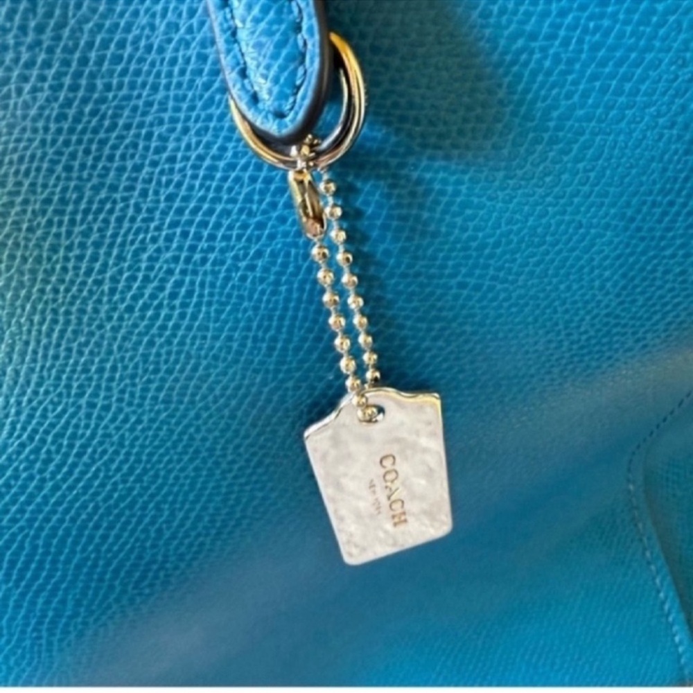 COACH blue tote - Picture 6 of 9